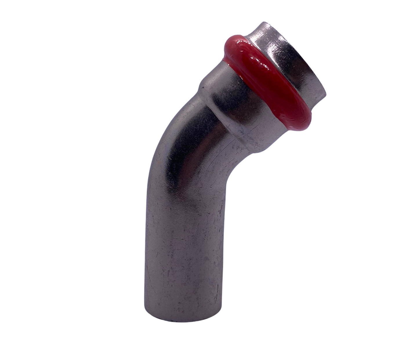 C-Stahl Pressfitting, 45° Bogen I / A , Kontur V, 15mm, 18mm, 22mm, 28mm