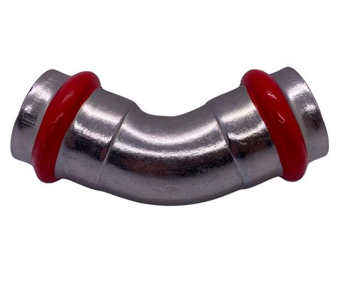 C-Stahl Pressfitting, 45° Bogen I / I, Kontur V