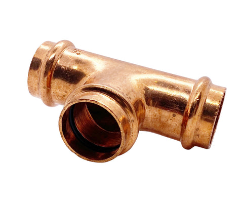 Kupfer Pressfitting T-Stück, DVGW, Kontur V