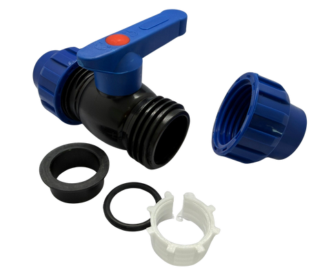 HDPE Kugelventil Blauer Hebel
