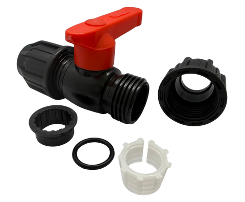 HDPE Kugelventil Schwarz