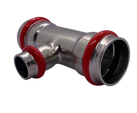 C-Stahl Pressfitting, T-Stück Reduziert , Kontur V