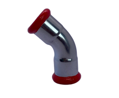 C-Stahl Pressfitting, 45° Bogen I / I, Kontur M