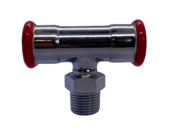 C-Stahl Pressfitting, T-Stück mit Außengewinde, Kontur M