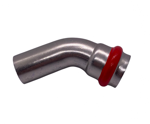 C-Stahl Pressfitting, 45° Bogen I / A , Kontur V