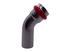 C-Stahl Pressfitting, 45° Bogen I / A , Kontur V