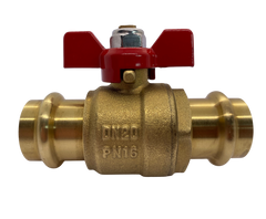 Kugelventil Flügelgriff mit V Kontur zum Pressen