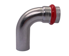 C-Stahl Pressfitting, 90° Bogen I / A , Kontur V