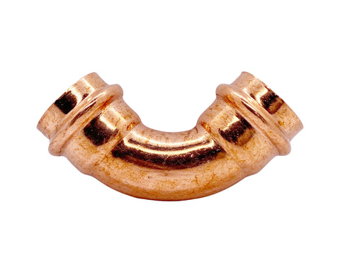 Kupfer Pressfitting Bogen 90° I/I, DVGW, Kontur V