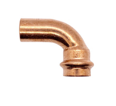 Kupfer Pressfitting Bogen 90° I/A, DVGW, Kontur V