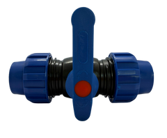 HDPE Kugelventil Blauer Hebel