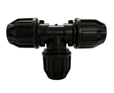 HDPE T-Stück Schwarz