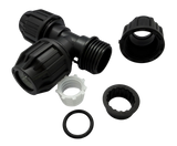 HDPE T-Stück Schwarz