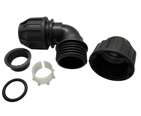 HDPE Bogen 90° Schwarz