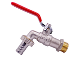 Kugelauslaufhahn mit Griff