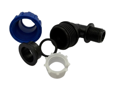 PP Bogen 90° mit Außengewinde