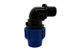 PP Bogen 90° mit Außengewinde