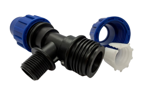 PP T-stück mit Außengewinde