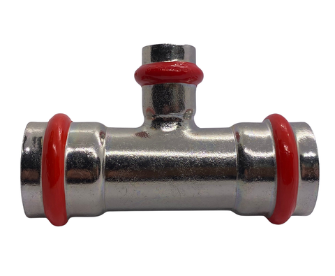 C-Stahl Pressfitting, T-Stück Reduziert , Kontur V